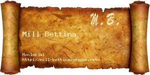 Mill Bettina névjegykártya